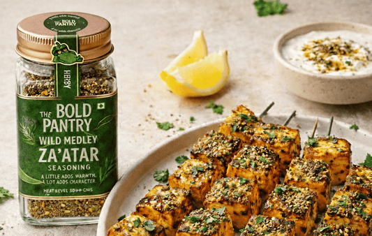 Za’atar Grilled Paneer Skewers